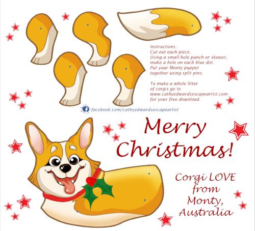 Christmas Corgi Puppet Download