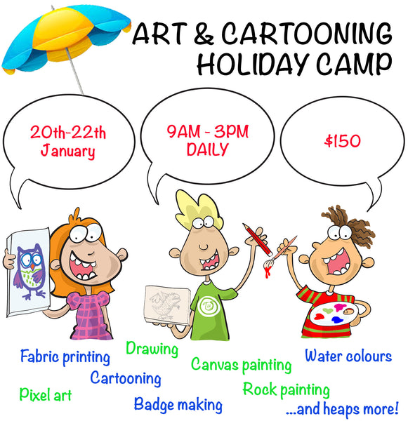 Art and Cartooning Holiday Camp - January 20-22 2020