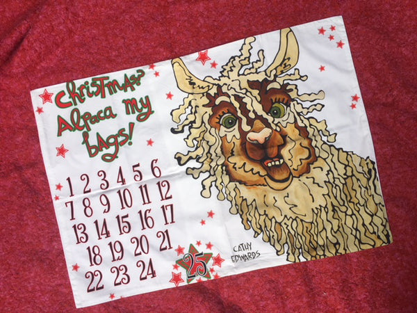 Henry the Alpaca - Christmas Countdown Pillowcase