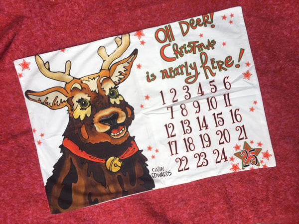 Oh Deer!  Christmas Countdown Pillowcase