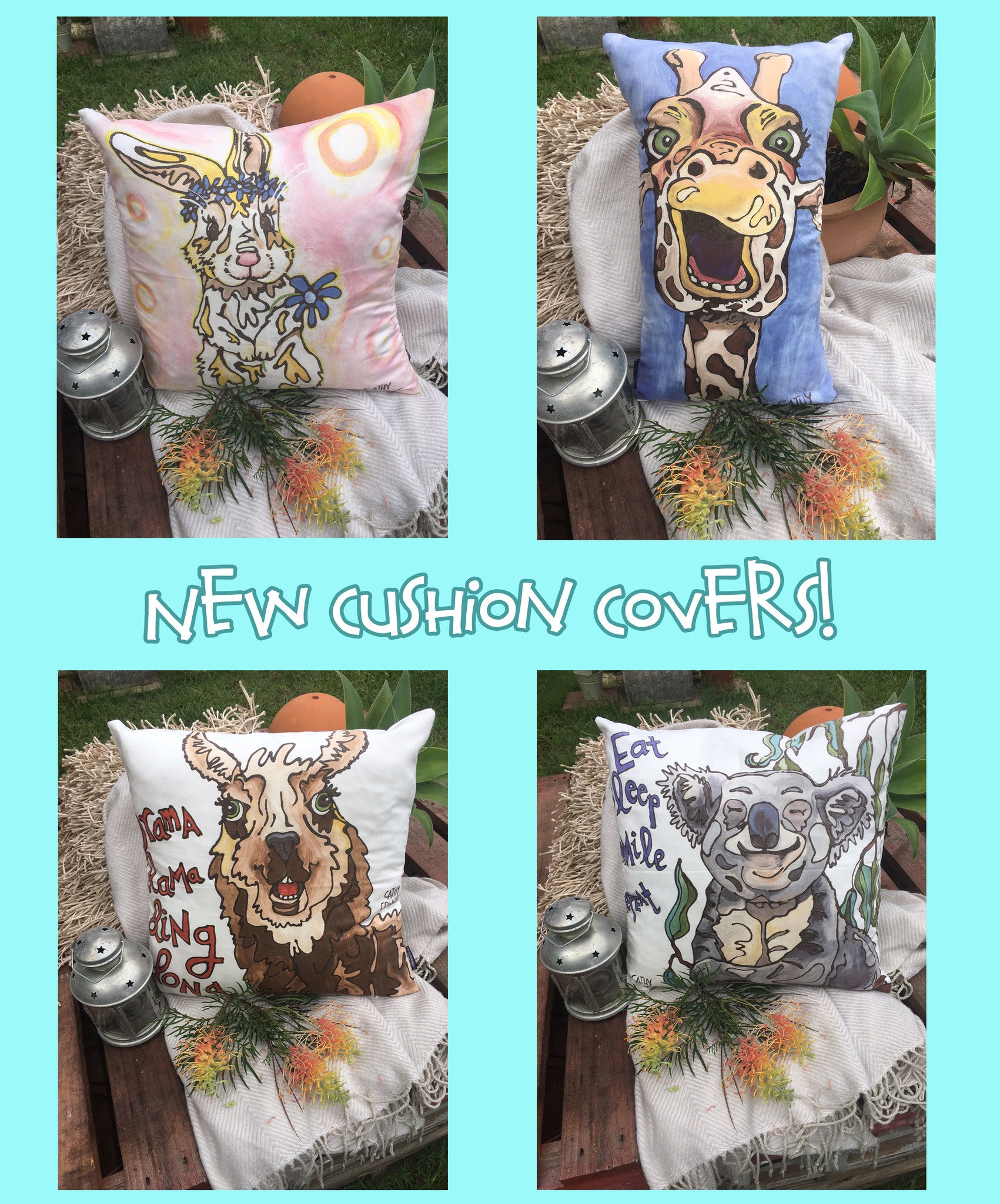 Set of 4 Cushion Covers